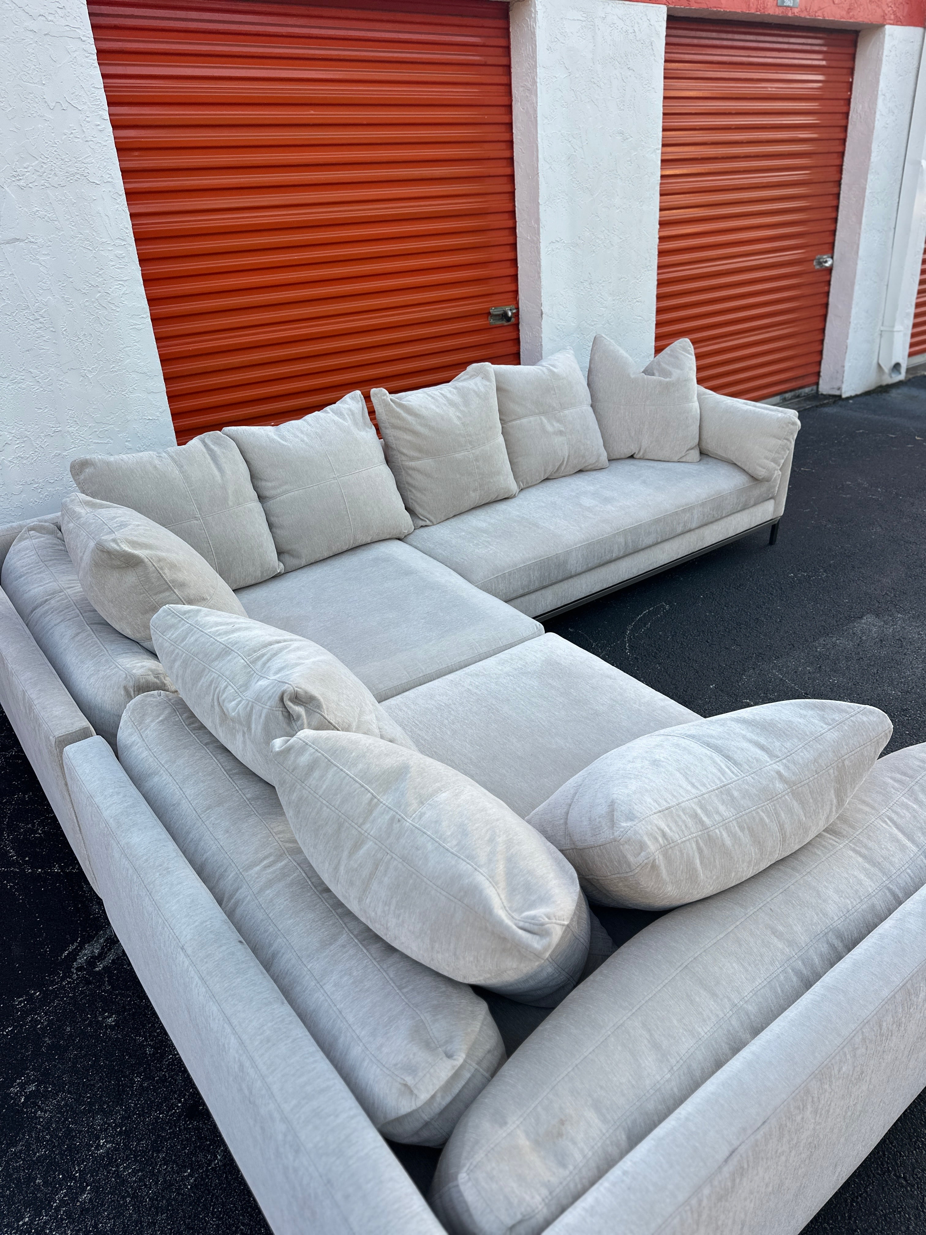 Luxury Cream Sectional Sofa – 3-Piece L-Shape