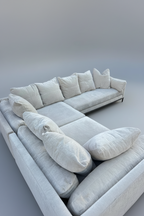 Luxury Cream Sectional Sofa – 3-Piece L-Shape