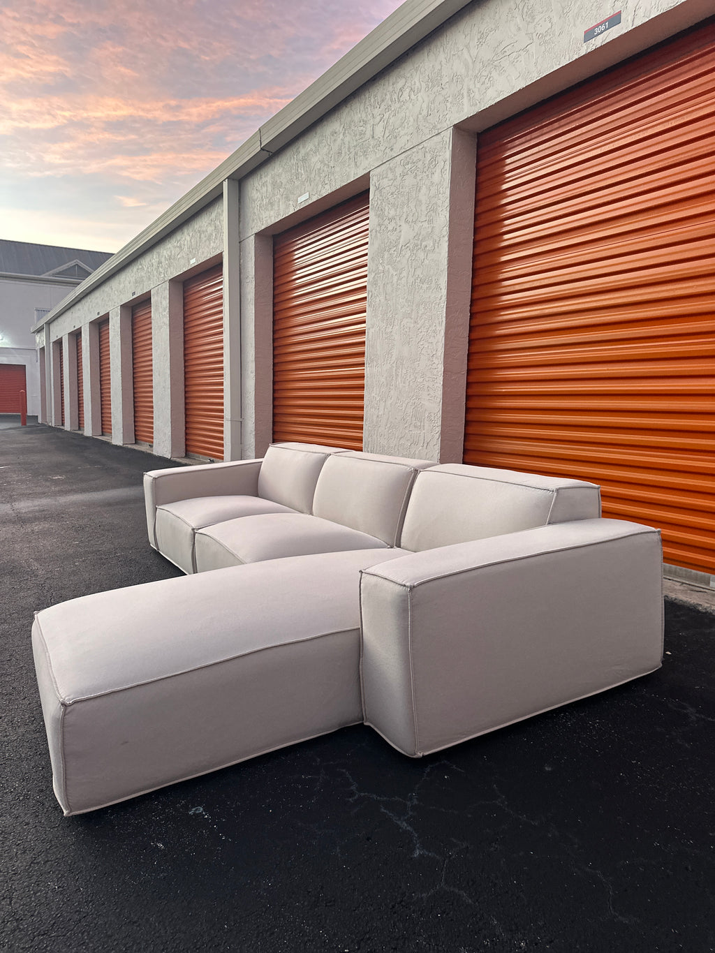 White Modular Sectional – In Stock