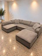 City Furniture Nixon Cloud 5-Piece Sectional — Gray, front