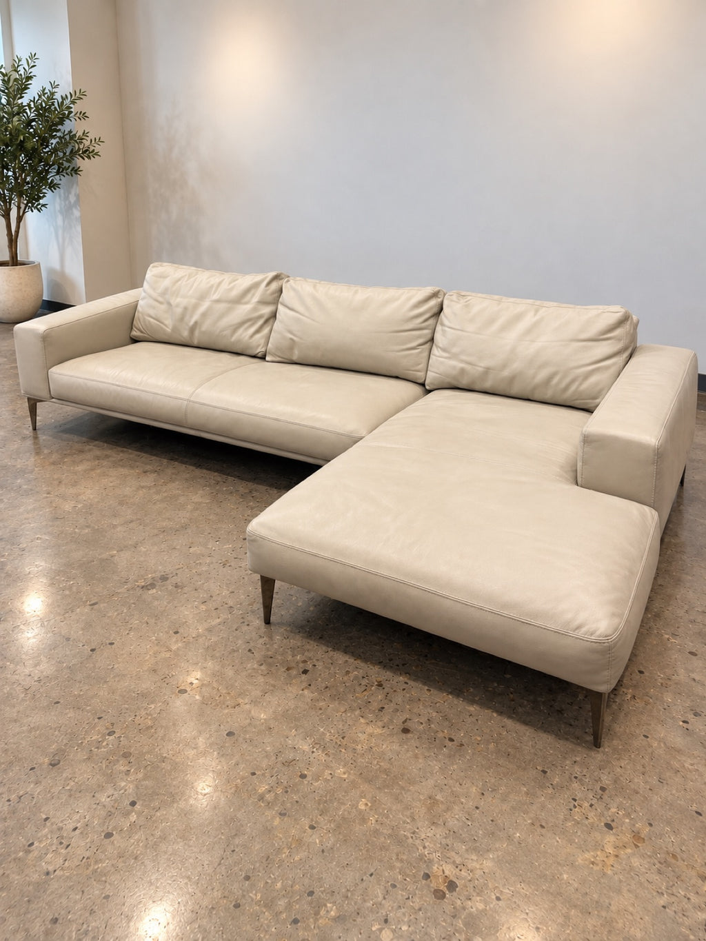 Artefacto Leather Chaise Sectional - opposite angle