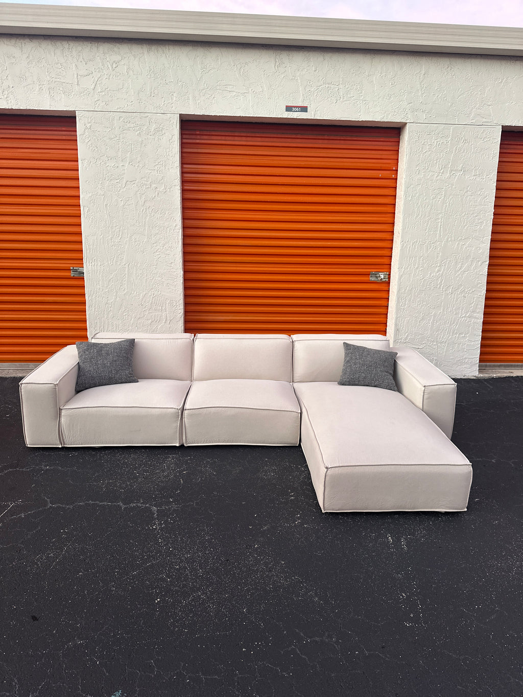 White Modular Sectional – In Stock