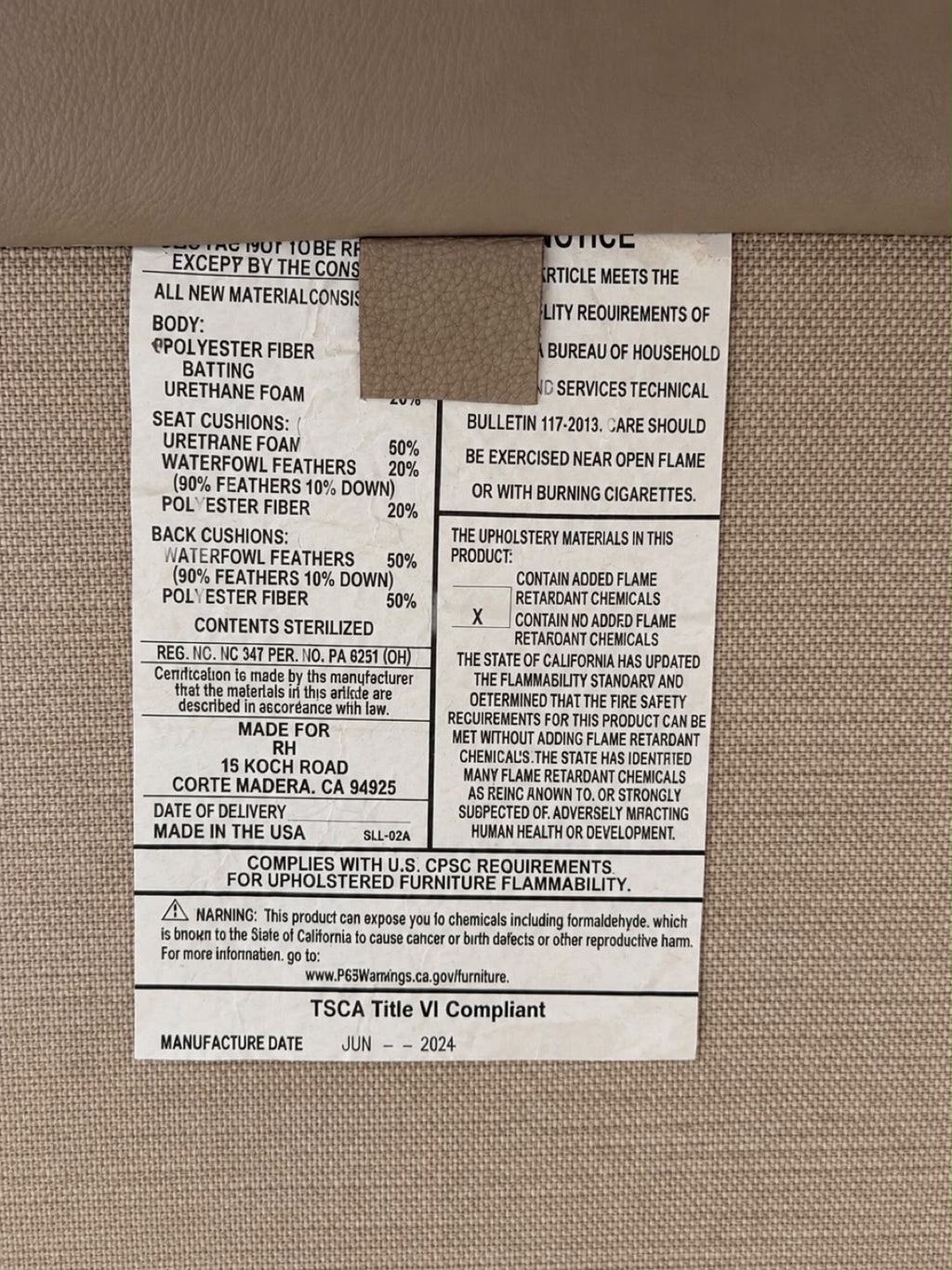 factory tag