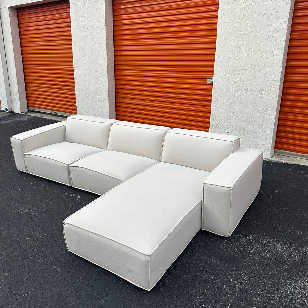 White Modular Sectional – In Stock