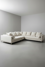 Luxury Cream Sectional Sofa – 3-Piece L-Shape