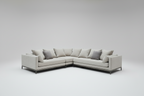 Luxury Cream Sectional Sofa – 3-Piece L-Shape