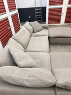 City Furniture Nixon Cloud 5-Piece Sectional — Gray, storage top view