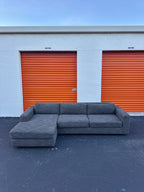 West Elm Urban Sectional Charcoal Gray w/ Chaise