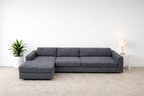 West Elm Urban Sectional Charcoal Gray w/ Chaise