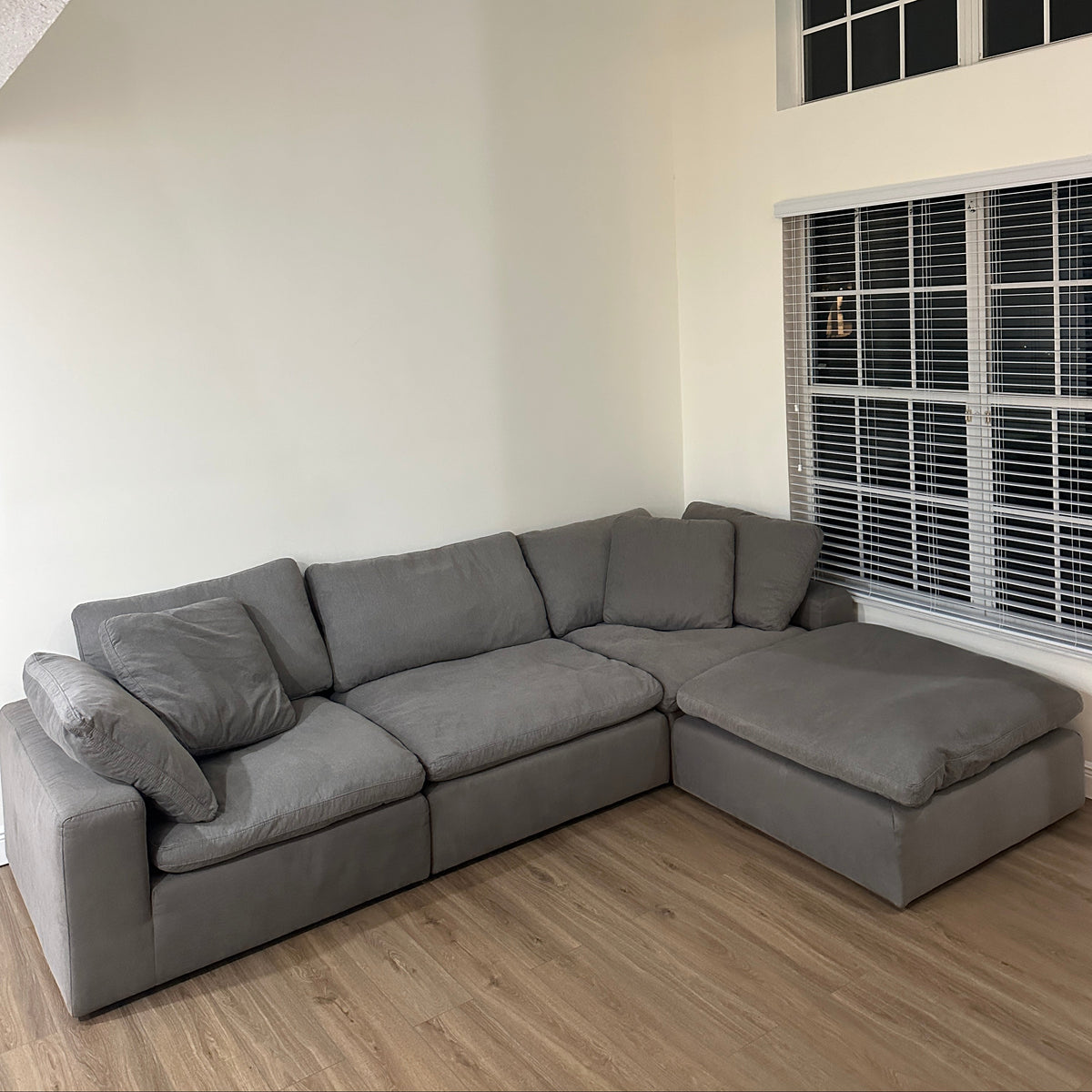 Gray cloud sectional in a Miami home