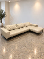 Artefacto Leather Chaise Sectional - front view
